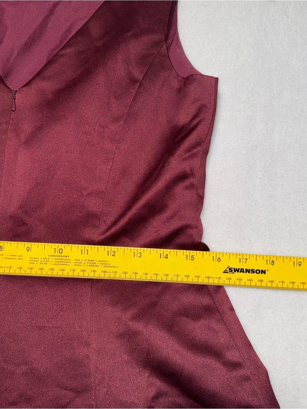 Y2K Michaelangelo Vintage Burgundy Satin A-line Formal Gown Maxi Dress Women Sz8 - Picture 10 of 11